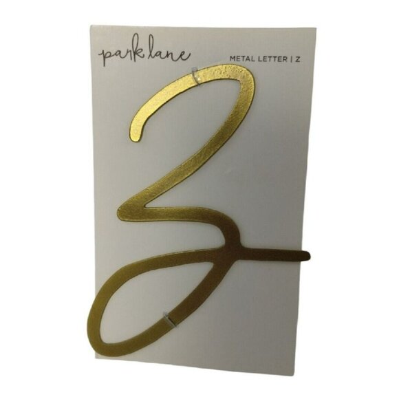 Park Lane Goldtone Metal Letter Z Address Doorplate 4 x 7 in Crafty Initial New - Picture 1 of 2